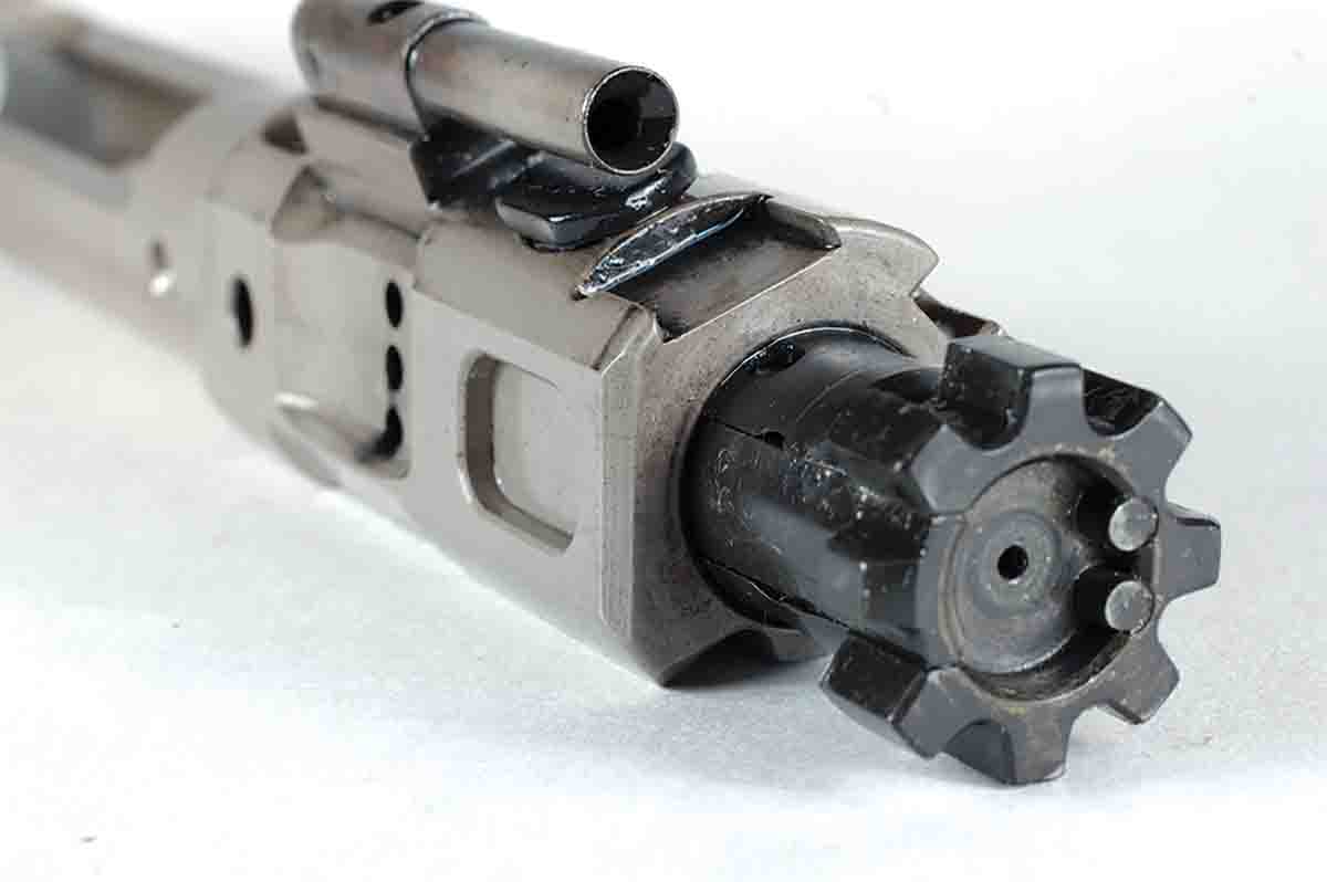 The MSR 10’s bolt face houses two ejectors.